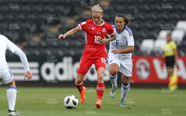 070618 - Wales Women v Bosnia Women - FIFA Women's World Cup Qualifying Round - Jess Fishlock of Wales
