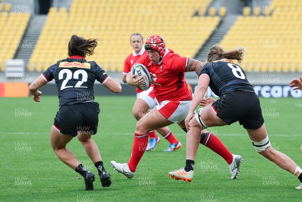 211023 - Wales Women v Canada Women, WXV1 - Donna Rose of Wales takes on Julia Schell of Canada and Sophie de Goede of Canada