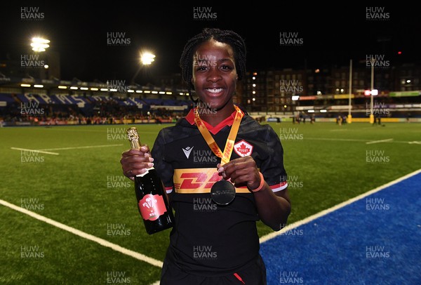 211121 - Wales Women v Canada Women - Autumn Internationals - Player of the match Pamphinette Buisa of Canada