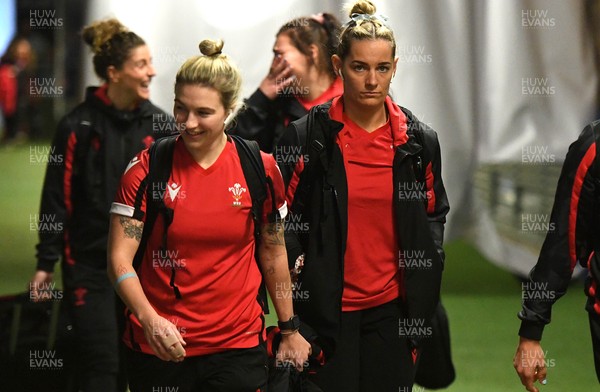 211121 - Wales Women v Canada Women - Autumn Internationals - Kerin Lake of Wales arrives