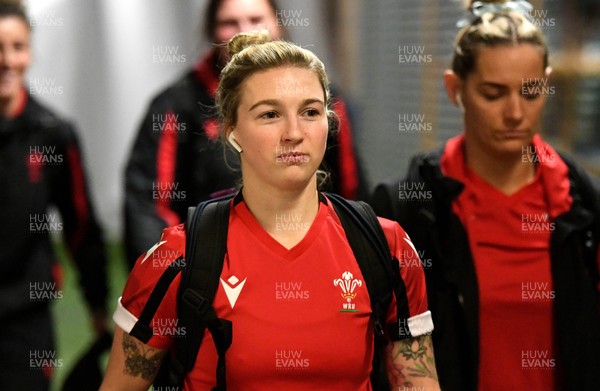 211121 - Wales Women v Canada Women - Autumn Internationals - Keira Bevan of Wales arrives