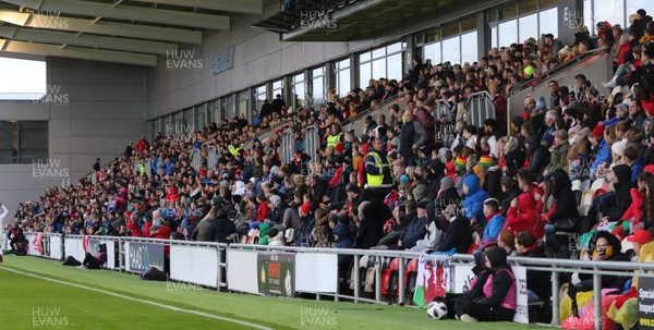 040419 - Wales v Czech Republic, Women's International Challenge Match - A big crowd at Rodney Parade to watch the match