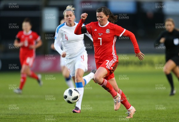 040419 - Wales v Czech Republic, Women's International Challenge Match - Helen Ward of Wales charges forward