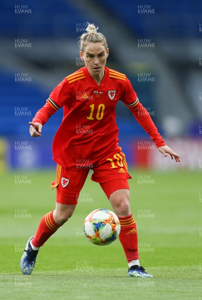 130421 Wales Women v Denmark Women, International Friendly match - Jess Fishlock of Wales in action during the match