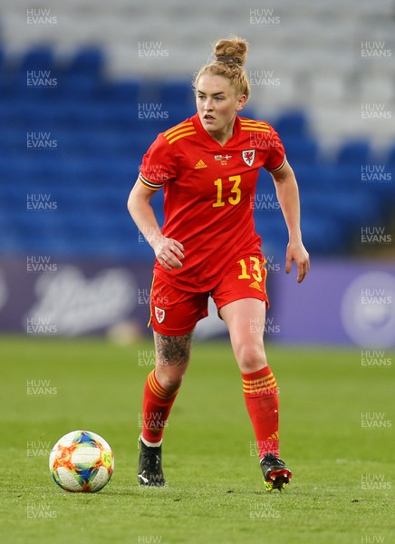 130421 Wales Women v Denmark Women, International Friendly match - Rachel Rowe of Wales in action during the match