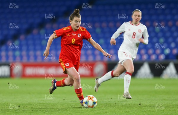 130421 Wales Women v Denmark Women, International Friendly match - Angharad James of Wales in action during the match