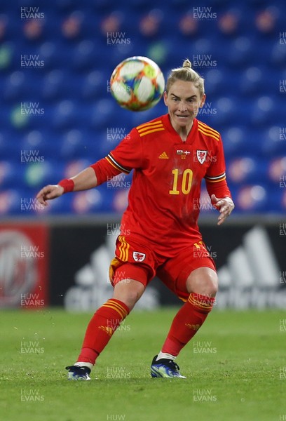 130421 Wales Women v Denmark Women, International Friendly match -Jess Fishlock of Wales in action during the match