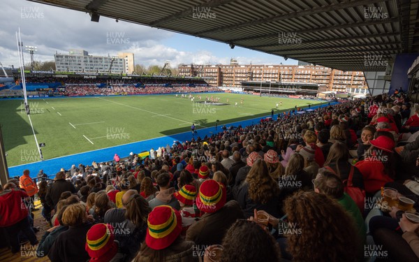 150423 - Wales v England, TicTok Women’s 6 Nations - A record crowd of over 8000 watch the match at the CARDIFF ARMS PARK