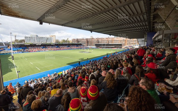 150423 - Wales v England, TicTok Women’s 6 Nations - A record crowd of over 8000 watch the match at the CARDIFF ARMS PARK