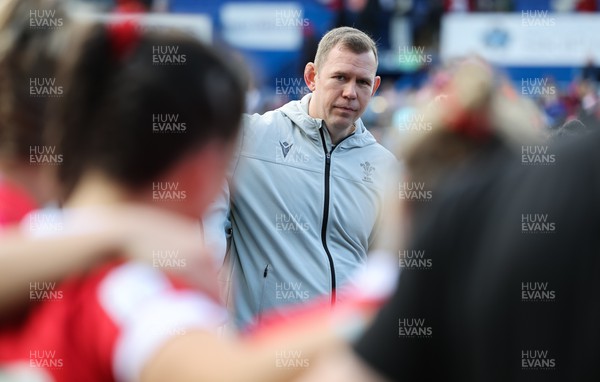 150423 - Wales v England, TicTok Women’s 6 Nations - Wales head coach Ioan Cunningham at the end of the match