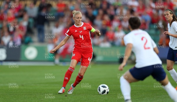 310818 - Wales Women v England Women - FIFA World Cup Qualifier - Sophie Ingle of Wales