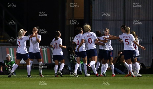310818 - Wales Women v England Women - FIFA World Cup Qualifier - Toni Duggan of England celebrates scoring a goal