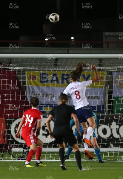 310818 - Wales Women v England Women - FIFA World Cup Qualifier - Jill Scott of England scores a goal