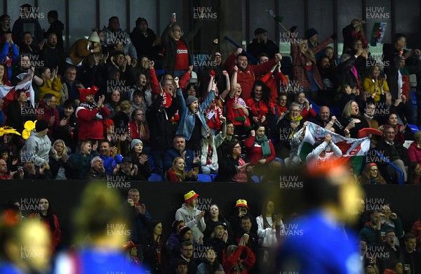 220422 - Wales Women v France Women - TikTok Women’s Six Nations - Wales supporters celebrate try