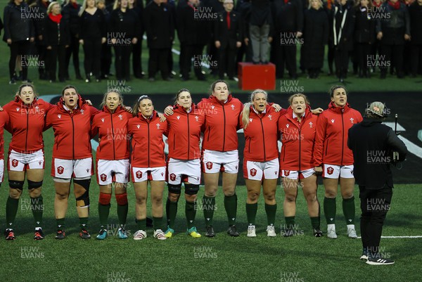 220422 - Wales Women v France Women - TikTok Womens Six Nations - Wales sing the anthem
