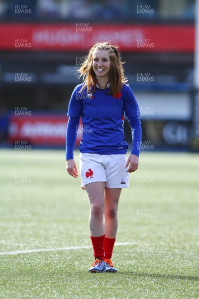 230220 - Wales Women v France Women - Women's 6Nations Championship -  Pauline Bourdon France is all smiles as the visitors win comfortably