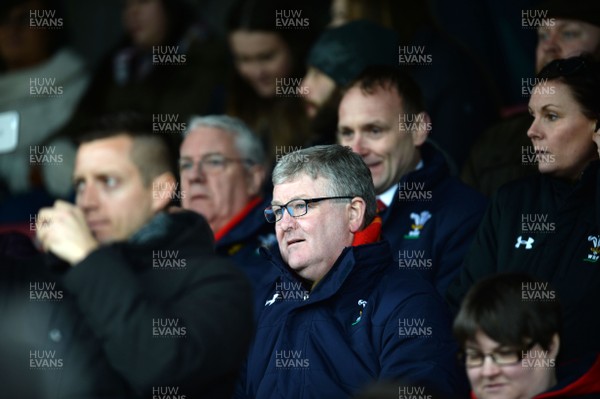 280216 - Wales Women v France Women - RBS Womens Six Nations 2016 -WRU Board member Phil Thomas