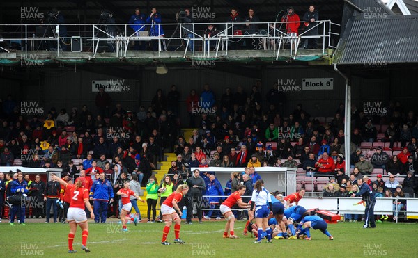 280216 - Wales Women v France Women - RBS Womens Six Nations 2016 -A general view of the Gnoll during play