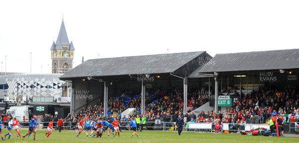 280216 - Wales Women v France Women - RBS Womens Six Nations 2016 -A general view of the Gnoll during play