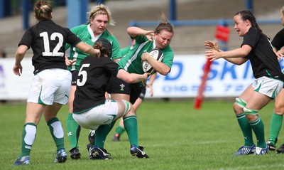 01.08.10.. Wales Women v Ireland Women, Women's Rugby World Cup 2010 Warm-Up Fixture -  Wales' Rhian Bowden charges forward 