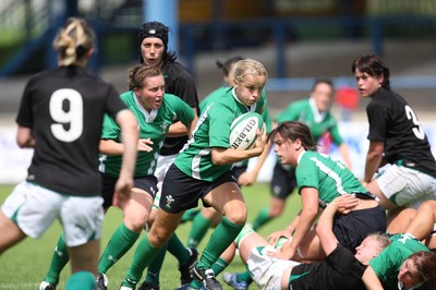 01.08.10.. Wales Women v Ireland Women, Women's Rugby World Cup 2010 Warm-Up Fixture -  Wales' Laura Prosser charges forward 