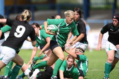 01.08.10.. Wales Women v Ireland Women, Women's Rugby World Cup 2010 Warm-Up Fixture -  Wales' Laura Prosser charges forward 