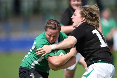 01.08.10.. Wales Women v Ireland Women, Women's Rugby World Cup 2010 Warm-Up Fixture -  Wales' Rhian Bowden charges over to score try 