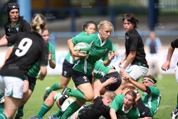 01.08.10.. Wales Women v Ireland Women, Women's Rugby World Cup 2010 Warm-Up Fixture -  Wales' Laura Prosser charges forward 