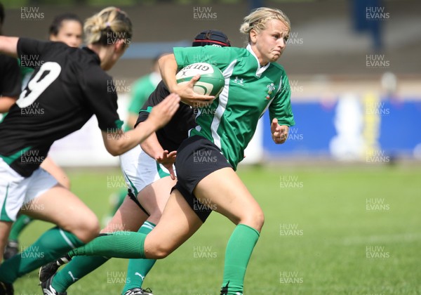 01.08.10.. Wales Women v Ireland Women, Women's Rugby World Cup 2010 Warm-Up Fixture -  Wales' Laura Prosser charges forward 