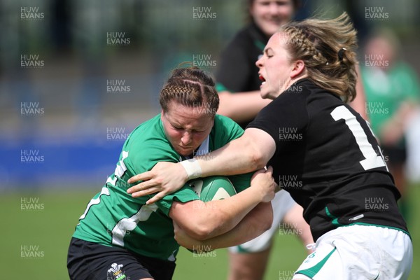 01.08.10.. Wales Women v Ireland Women, Women's Rugby World Cup 2010 Warm-Up Fixture -  Wales' Rhian Bowden charges over to score try 