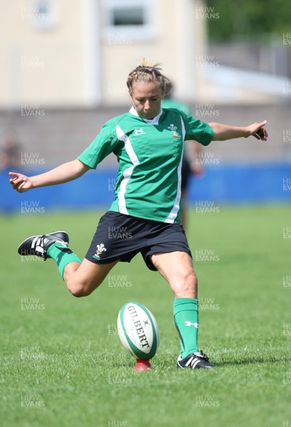 01.08.10.. Wales Women v Ireland Women, Women's Rugby World Cup 2010 Warm-Up Fixture -  Wales' Elinor Snowsill kicks conversion 