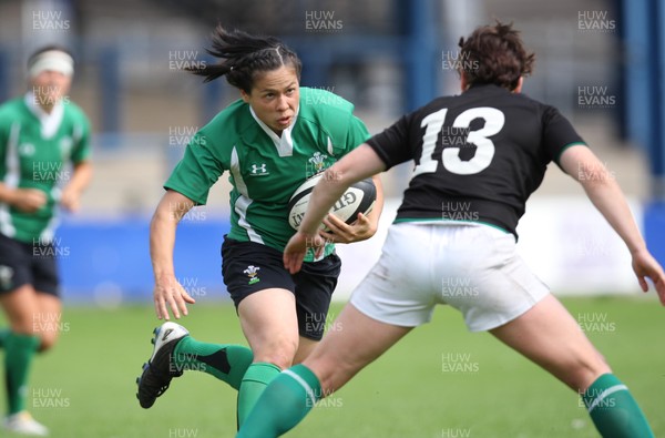 01.08.10.. Wales Women v Ireland Women, Women's Rugby World Cup 2010 Warm-Up Fixture -  Wales' Naomi Thomas takes on Jo O'Sullivan 