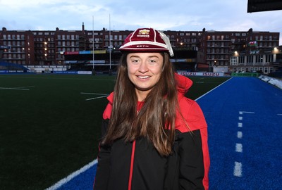 100421 - Wales Women v Ireland Women - Women's Six Nations - Robyn Wilkins of Wales with her 50th cap