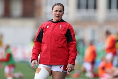 100421 - Wales Women v Ireland Women - Women's 2021 Six Nations Pool B - Siwan Lillicrap of Wales during the warm up