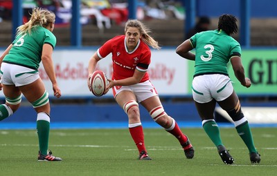 100421 - Wales Women v Ireland Women - Women's 2021 Six Nations Pool B - Natalia John of Wales