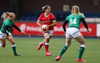 100421 - Wales Women v Ireland Women - Women's 2021 Six Nations Pool B - Georgia Evans of Wales