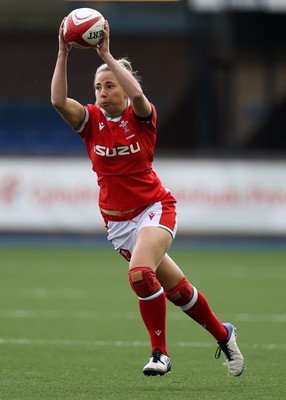 100421 - Wales Women v Ireland Women - Women's 2021 Six Nations Pool B - Elinor Snowsill of Wales