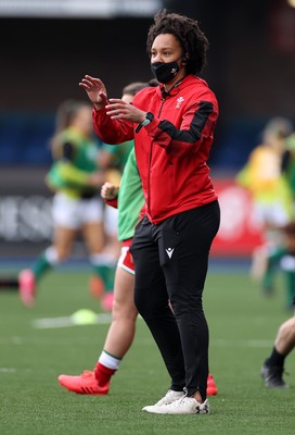 100421 - Wales Women v Ireland Women - Women's 2021 Six Nations Pool B - Wales Coach Sophie Spence