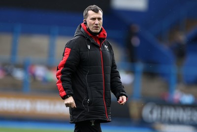 100421 - Wales Women v Ireland Women - Women's 2021 Six Nations Pool B - Assistant Forwards Coach Geraint Lewis