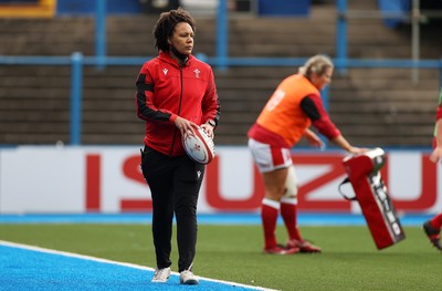 100421 - Wales Women v Ireland Women - Women's 2021 Six Nations Pool B - Wales Coach Sophie Spence