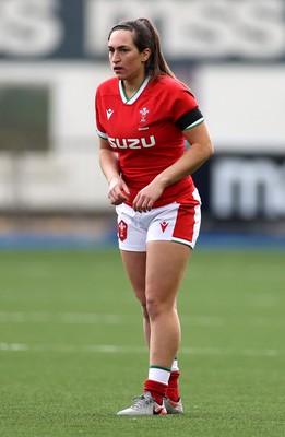 100421 - Wales Women v Ireland Women - Women's 2021 Six Nations Pool B - Courtney Keight of Wales