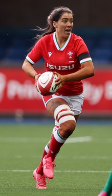 100421 - Wales Women v Ireland Women - Women's 2021 Six Nations Pool B - Georgia Evans of Wales