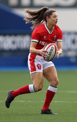 100421 - Wales Women v Ireland Women - Women's 2021 Six Nations Pool B - Robyn Wilkins of Wales