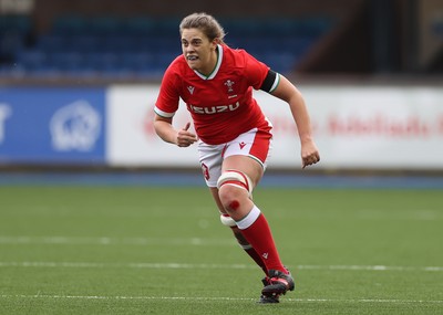 100421 - Wales Women v Ireland Women - Women's 2021 Six Nations Pool B - Natalia John of Wales