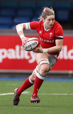 100421 - Wales Women v Ireland Women - Women's 2021 Six Nations Pool B - Gwen Crabb of Wales