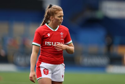 100421 - Wales Women v Ireland Women - Women's 2021 Six Nations Pool B - Niamh Terry of Wales