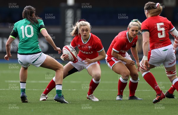 100421 - Wales Women v Ireland Women - Women's 2021 Six Nations Pool B - Hannah Jones of Wales