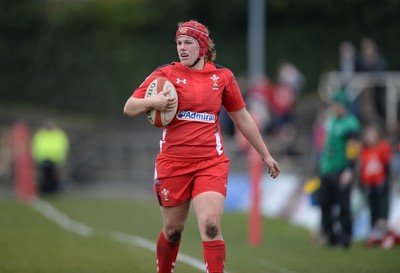 150315 - Wales Women v Ireland Women - RBS Womens 6 Nations 2015 -Carys Phillips of Wales