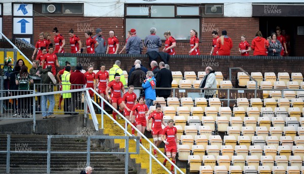 150315 - Wales Women v Ireland Women - RBS Womens 6 Nations 2015 -Rachel Taylor of Wales leads out her side on her 50th cap