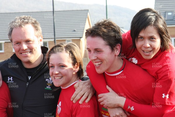 21.03.09 Wales vs. Ireland. Women's 6 Nations. The Wales Women's 6 Nations squad celebrate their first ever triple Crown. 
